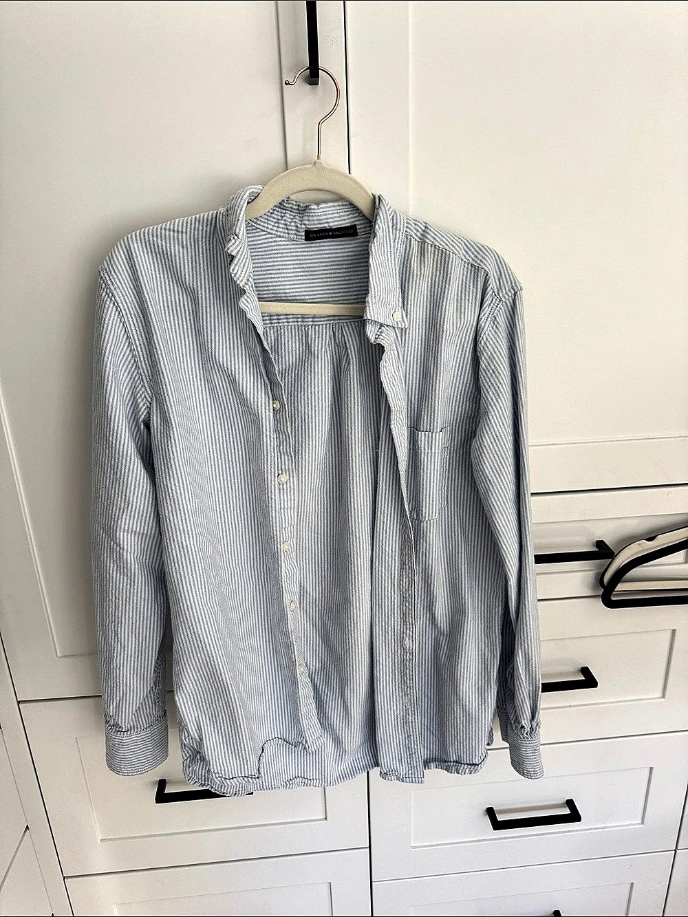 Brandy Melville Blue & White Striped Button Down